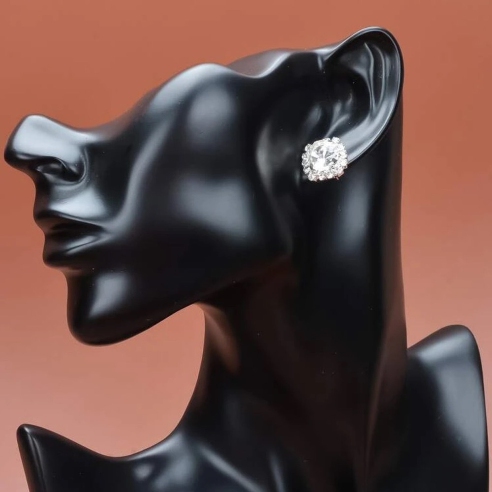 Silver Diamond Studs